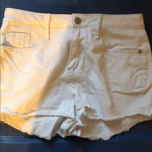 White jean shorts